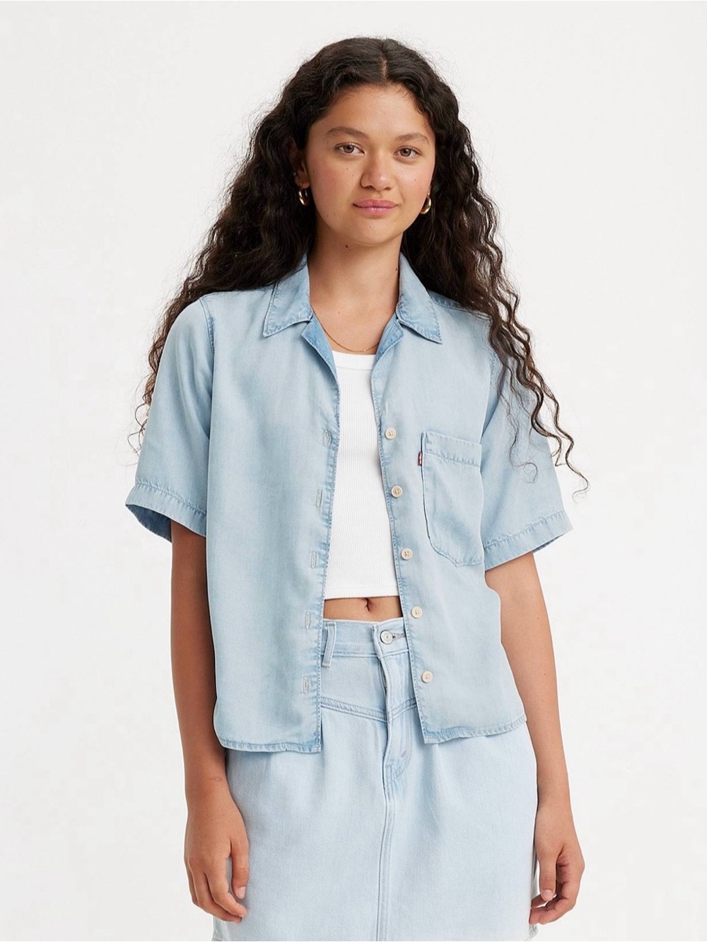 Levi's Light Blue Short Sleeve Button-Front Shirt